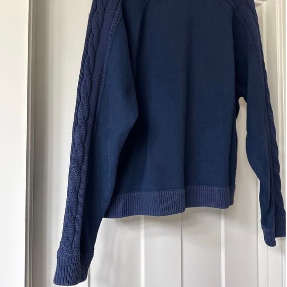 Tuckernuck Navy Cable Knit Crewneck Sweater Women’s XL *EUC - Picture 7 of 11